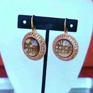 Milor Italy bronze milor Italy rose gold earrings